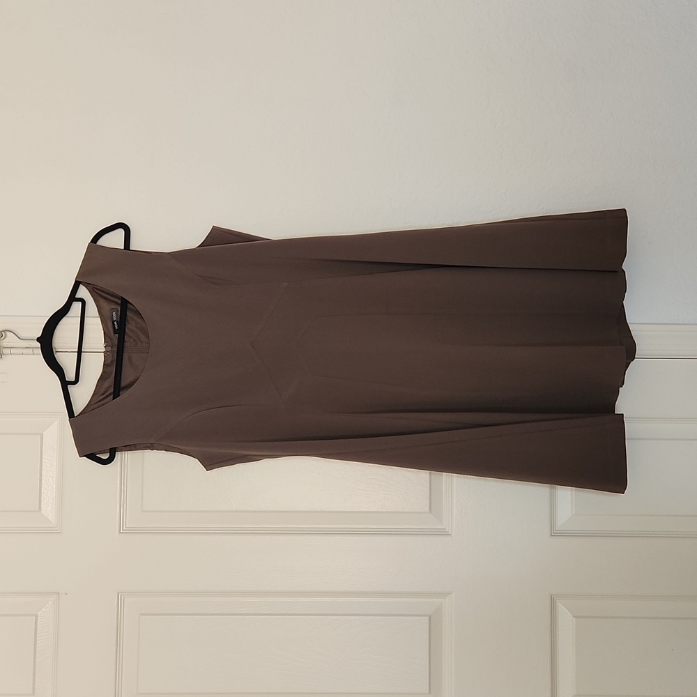 Voir Voir Brown Contemporary Midi Dress Sizee 12